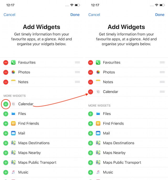 Adding Widgets in iPhone 2