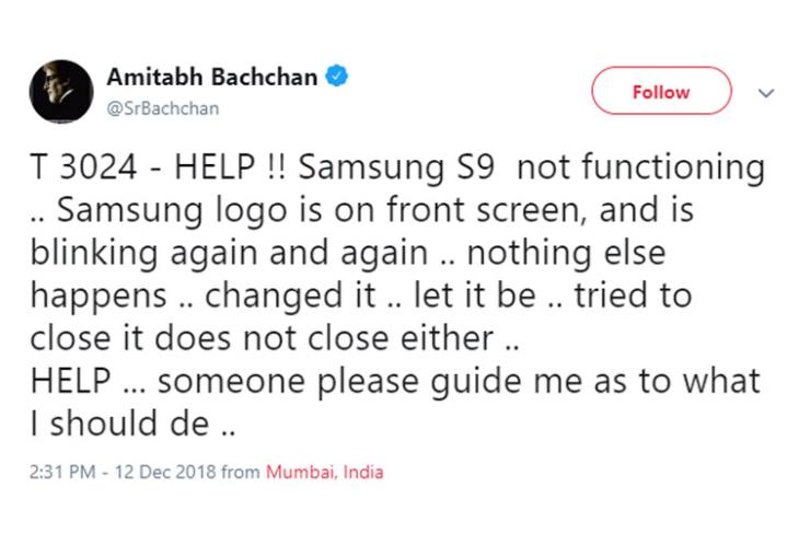 Amitabh Bachchan on twitter