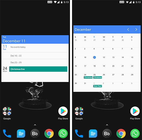 Android Widgets Google Calendar