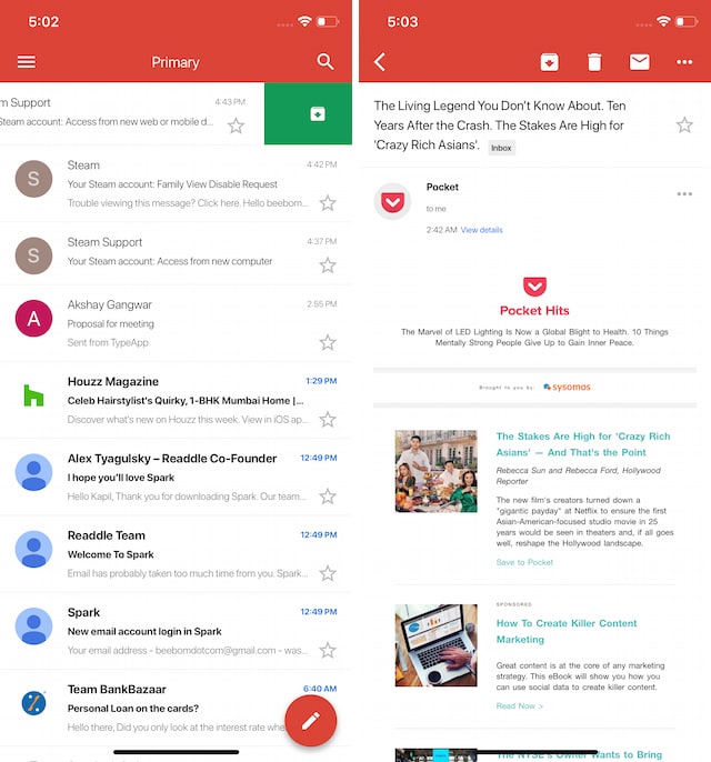 Gmail Lets Users Combine Inboxes in Android Update