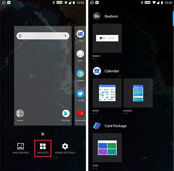 Add Widgets Android
