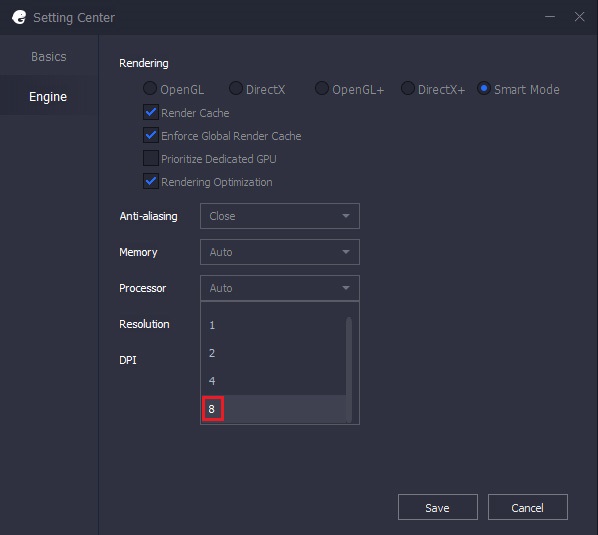 Set maximum available processor cores