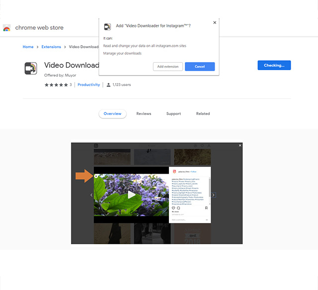 instagram video downloader in gallery