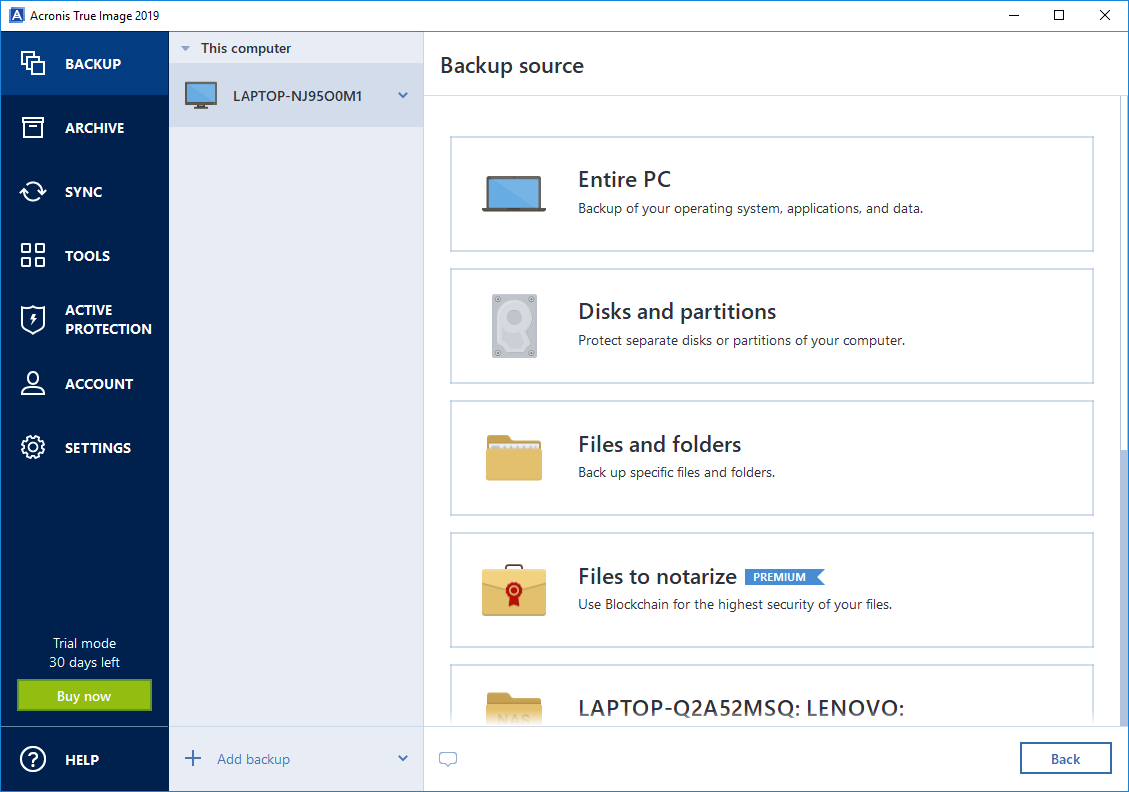 best backup software acronis true image 2019