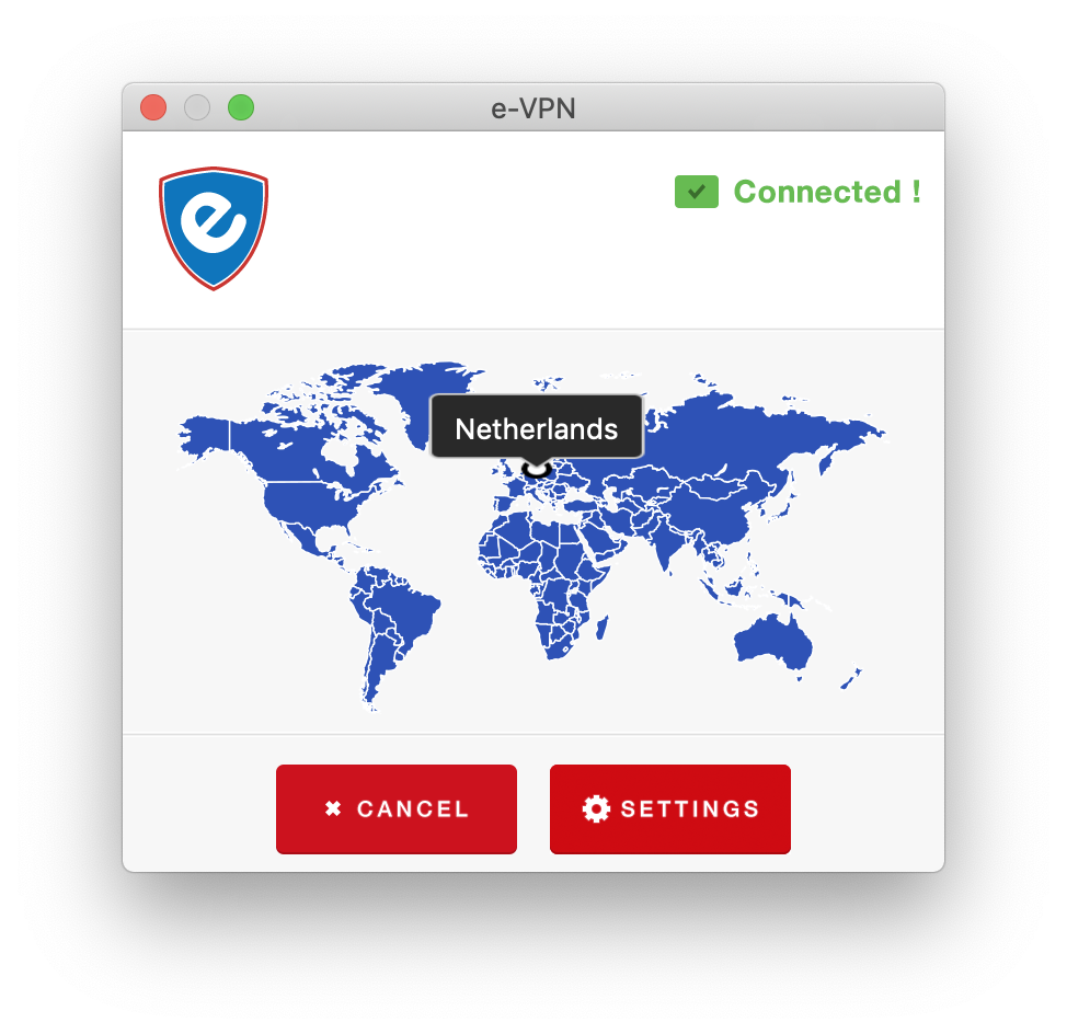 e-vpn screenshot