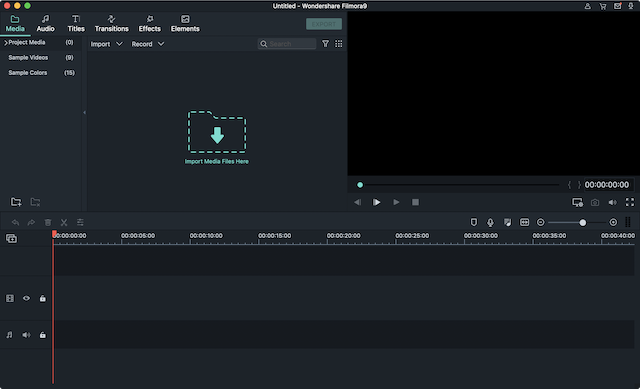 filmora9 user interface screenshot