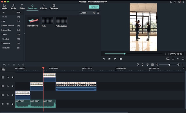 filmora9 transitions screenshots