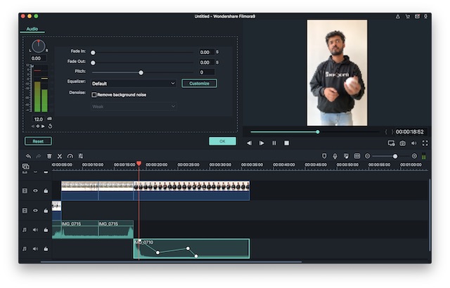 filmora advanced audio editing screenshot