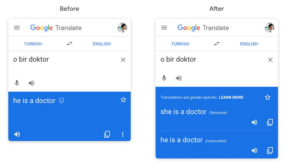 Google Starts Rolling out Gender Specific Translation to Reduce Bias