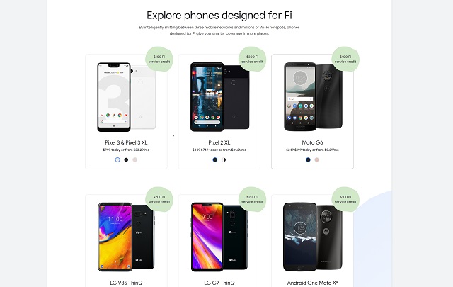 google fi phones