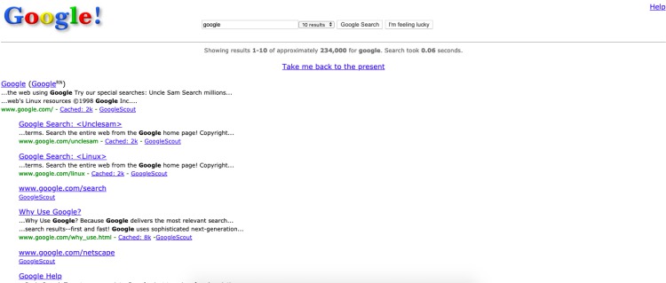 Google in 1998