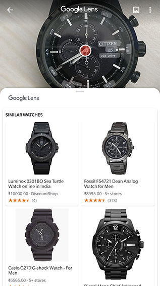 google lens shopping feature