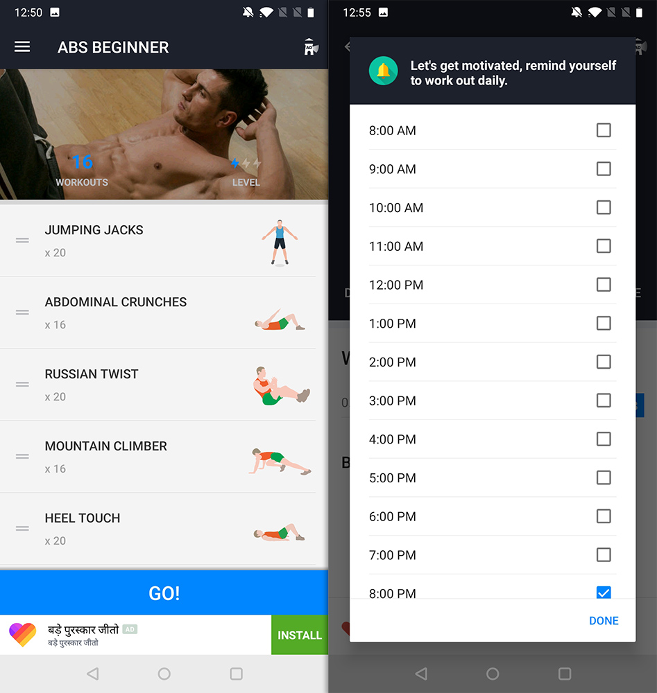 Best Workout Apps home workout