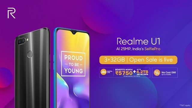 Realme U1 with 3GB RAM is Now Available Via Open Sale on Amazon