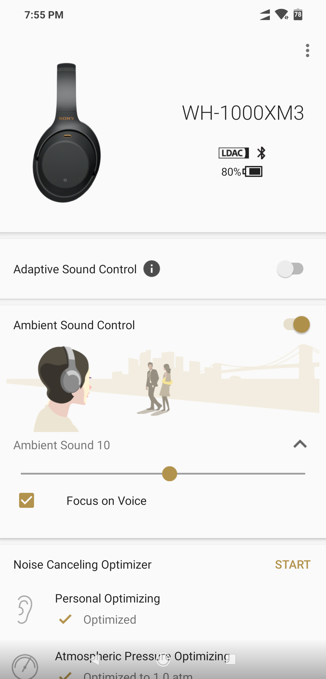 Sony noise best sale cancelling ambient sound