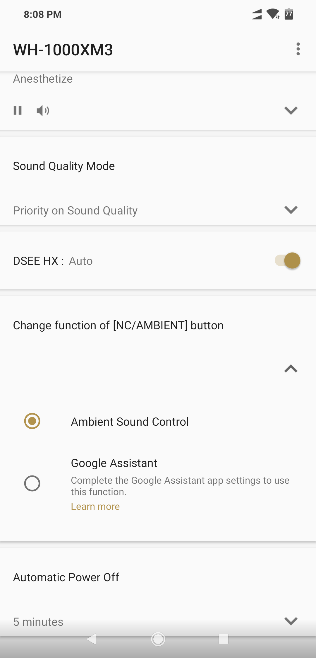 Ambient sound mode online sony 1000xm3