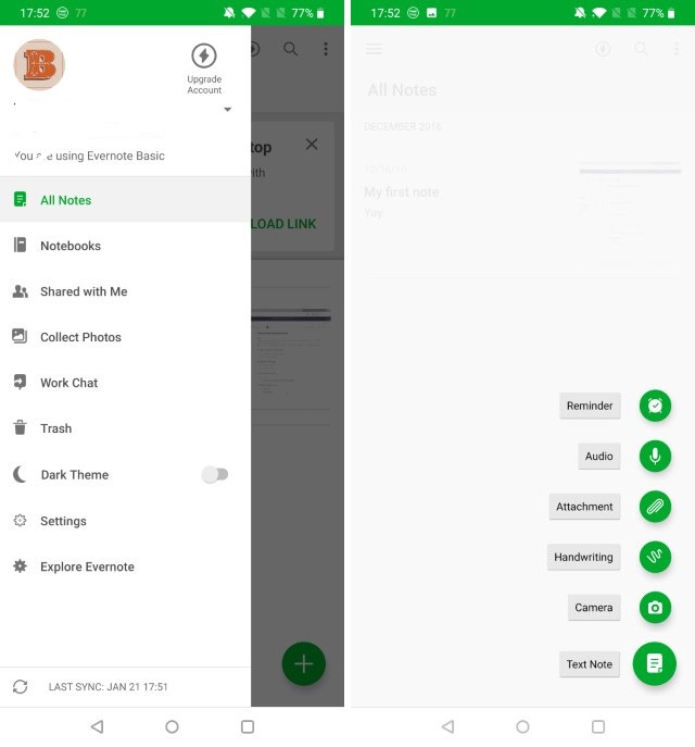 create new tag evernote android