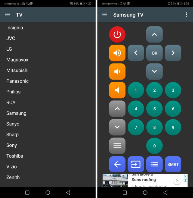 Tv remote clearance app