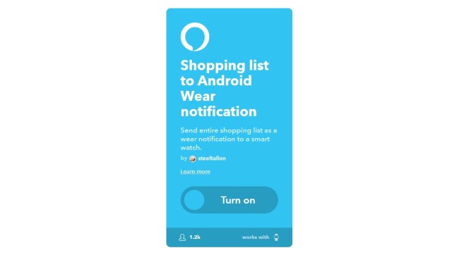 4. Send Alexa Shopping List to Android Wear