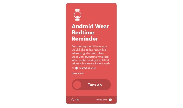 5. Android Wear Bedtime Reminder