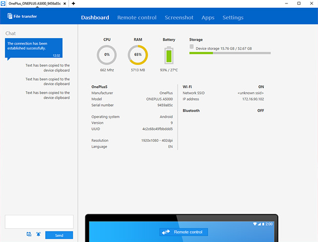 Device Information on TeamViewer