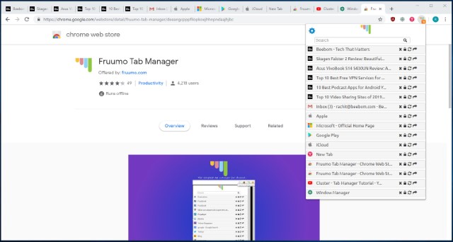 Extension manager for Chrome™