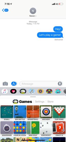 How to put game pigeon on iphone 8 plus
