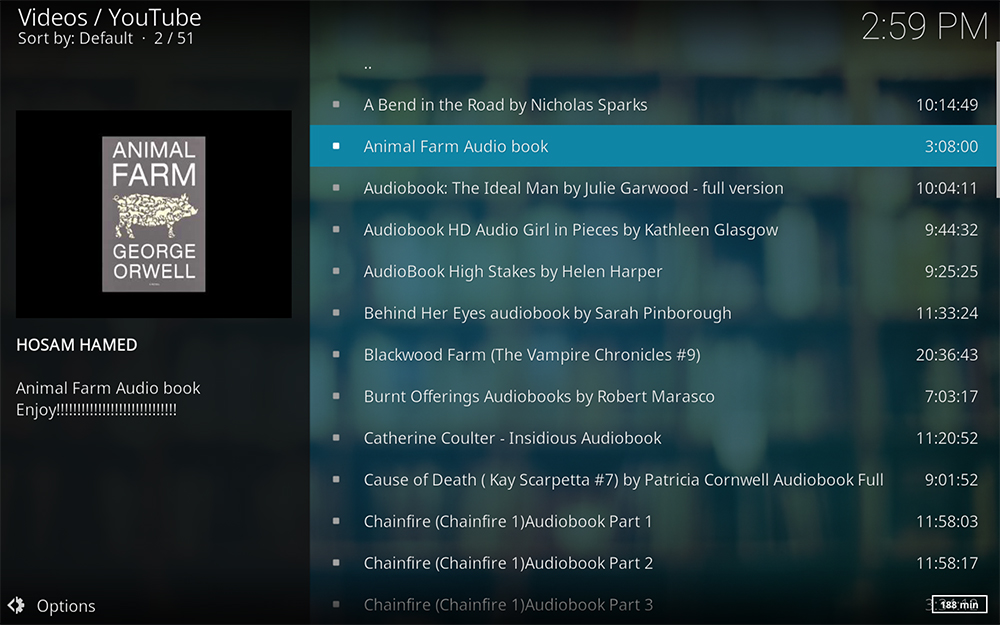 Kodi add-on add-ons addon addons audiobooks