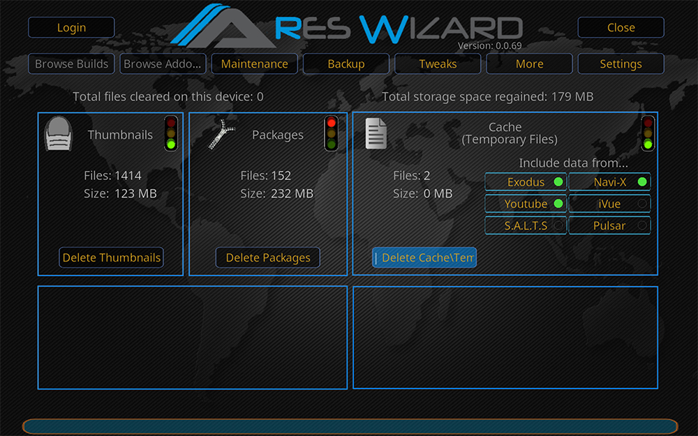 Kodi-lisäosien lisäosat Ares wizard