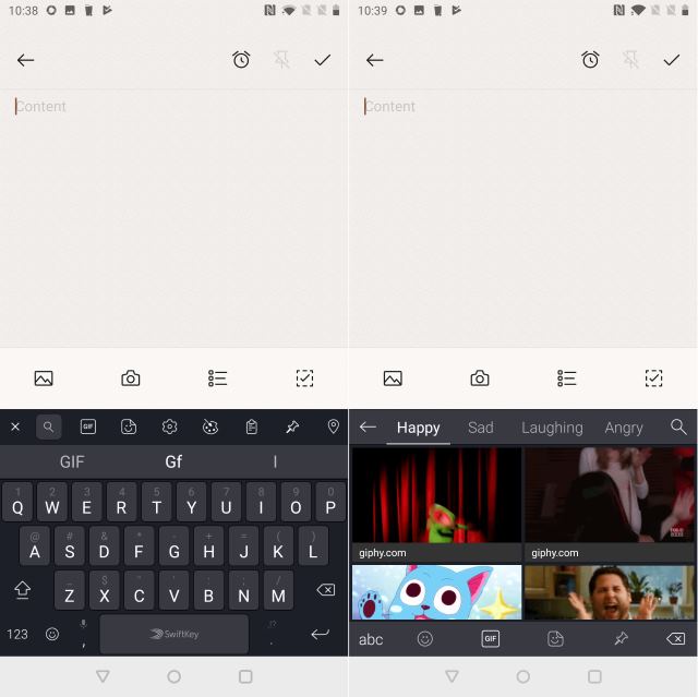 Клавиатура Swiftkey GIF