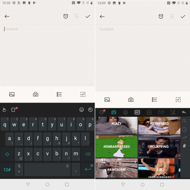 TouchPal клавиатура GIF