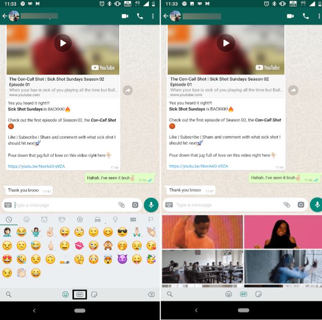 WhatsApp GIF support