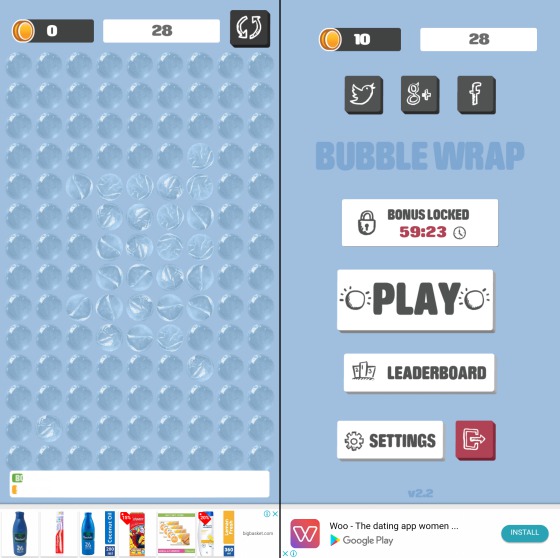 bubble wrap android app
