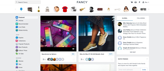 Fancy - pinterest like e-commerce store