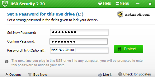 Encrypt USB Drives kakasoft