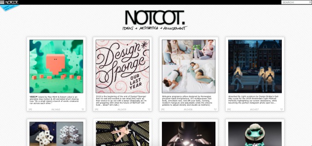 notcot - pinterest like platform fir creatives