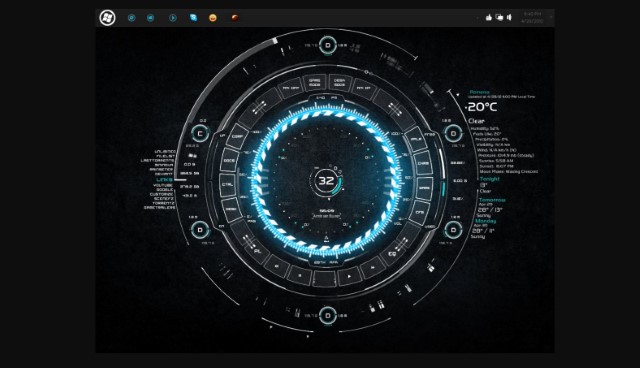 jarvis rainmeter skin