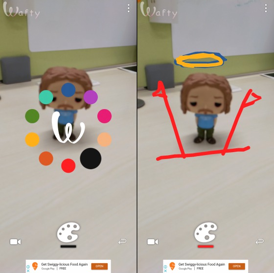 wafty AR draw Android app