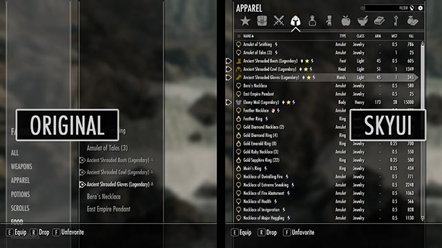 Sky UI for Skyrim