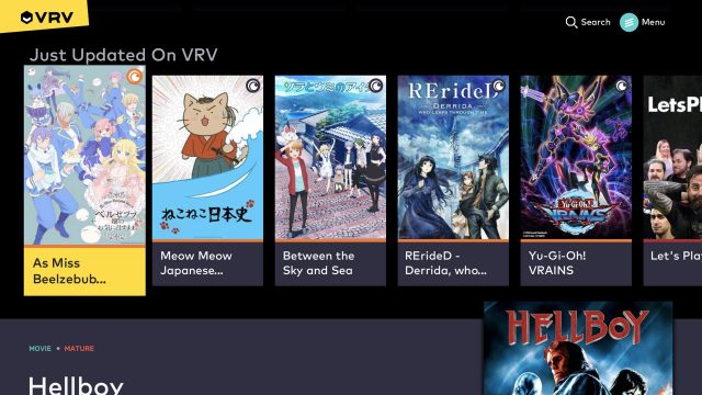 vrv streaming service ps4