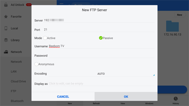 windows ftp connection