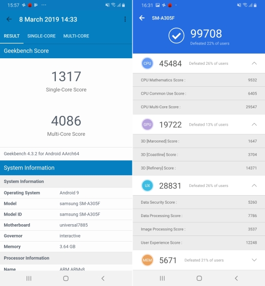 galaxy a30 benchmarks