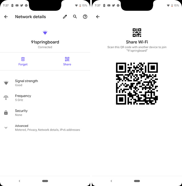 wifi sharing android q