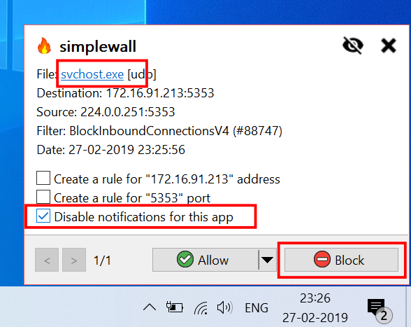 4. منع تحديثات Windows باستخدام SimpleWall