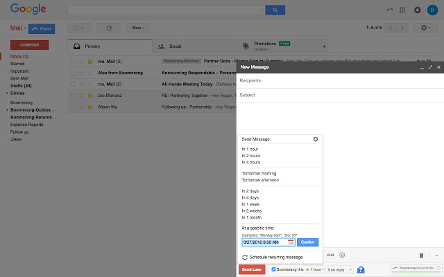 boomerang for gmail add account to your team