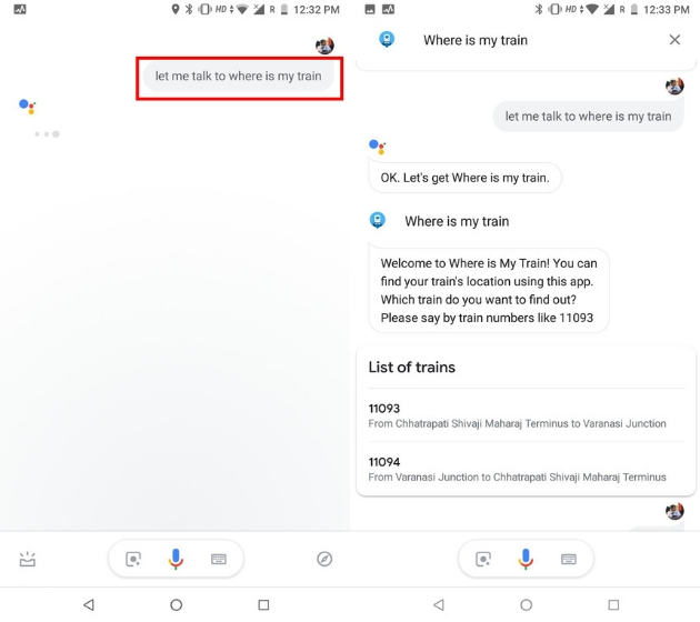 Check Train Location using Google Assistant 1