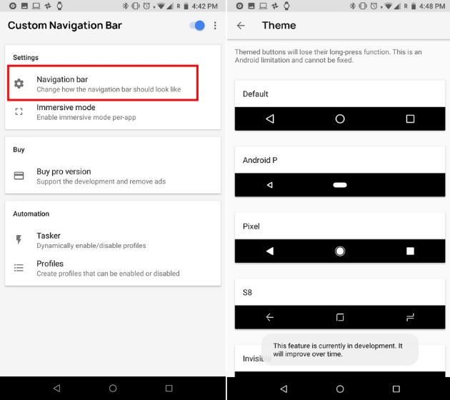 how to customize navigation bar