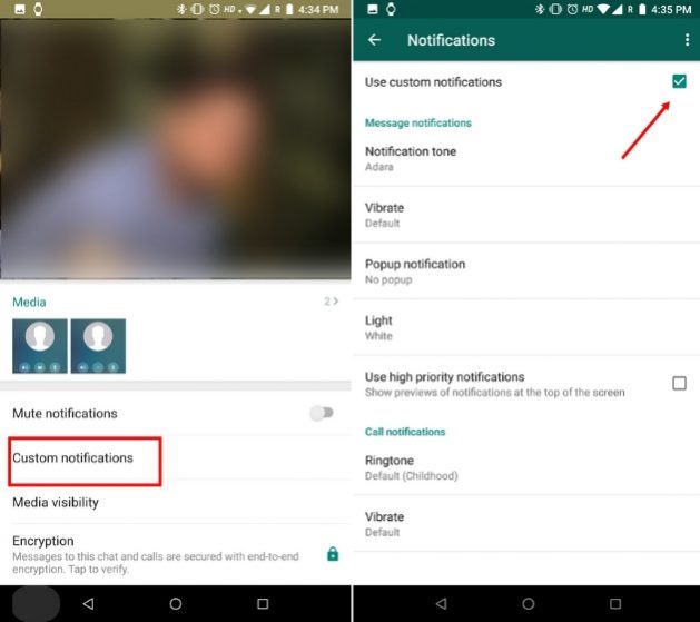 How to Customize Whatsapp Notification on Android and iOS