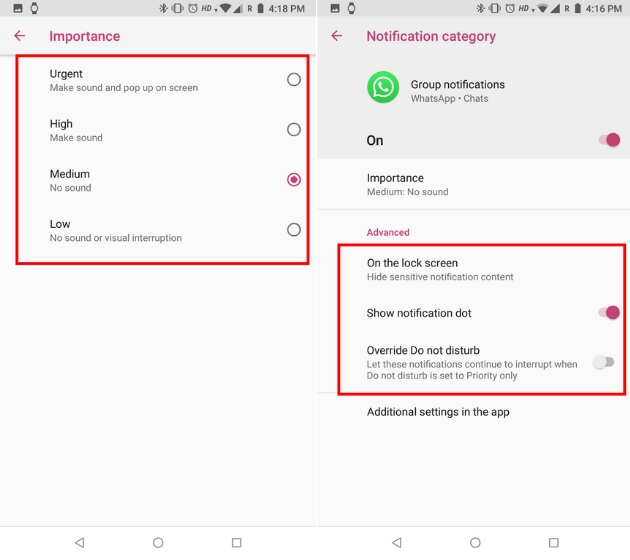 Customize WhatsApp Notifications with Notification Channels on Android 4