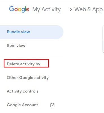 Delete Google Search History on the Web 5